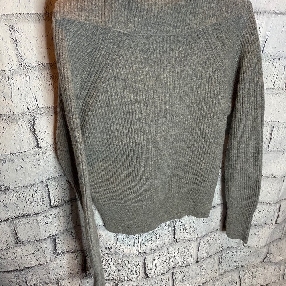 French Connection Grey Collared Polo Sweater Size… - image 2